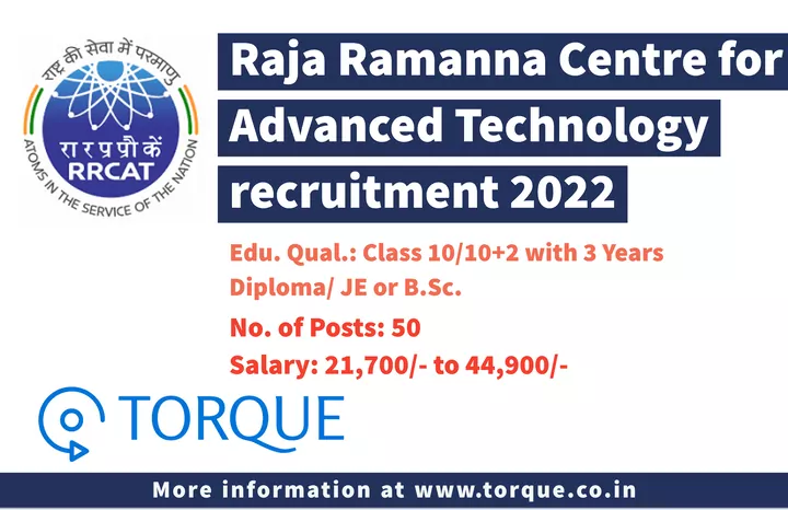 RRCAT recruitment 2022